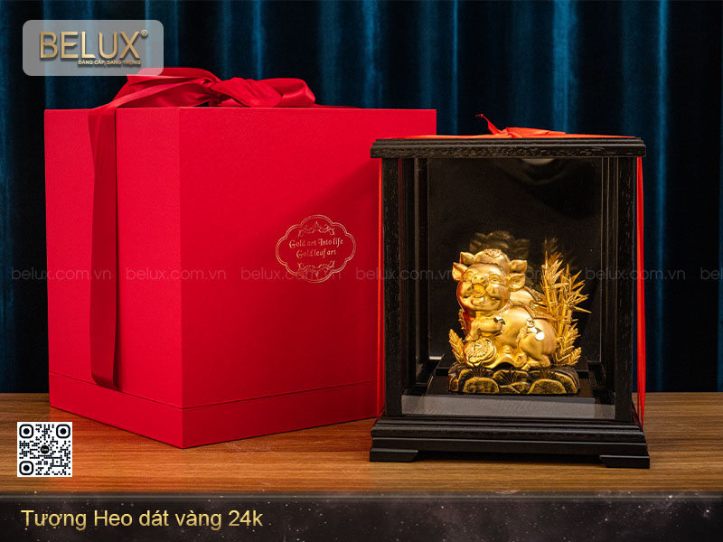 Tượng Heo Dát Vàng 24K